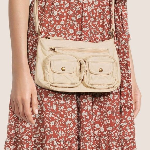 Ampere Creations Bethany Womens Crossbody Taupe NWT in packaging - Picture 5 of 9